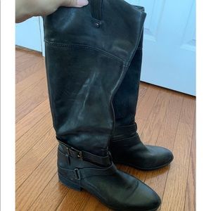 Vince Camuto Black Leather Riding Boots